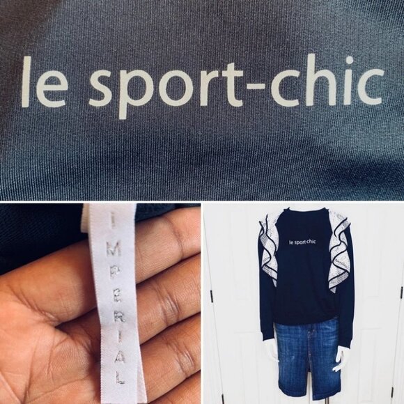 IMPERIAL famous Le  SPORT-CHIC black sweater women size small - Picture 3 of 8